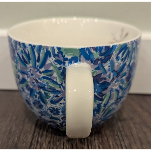 Lilly Pulitzer Blue Floral Ceramic Mug - Picture 3 of 8